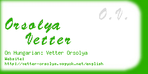 orsolya vetter business card